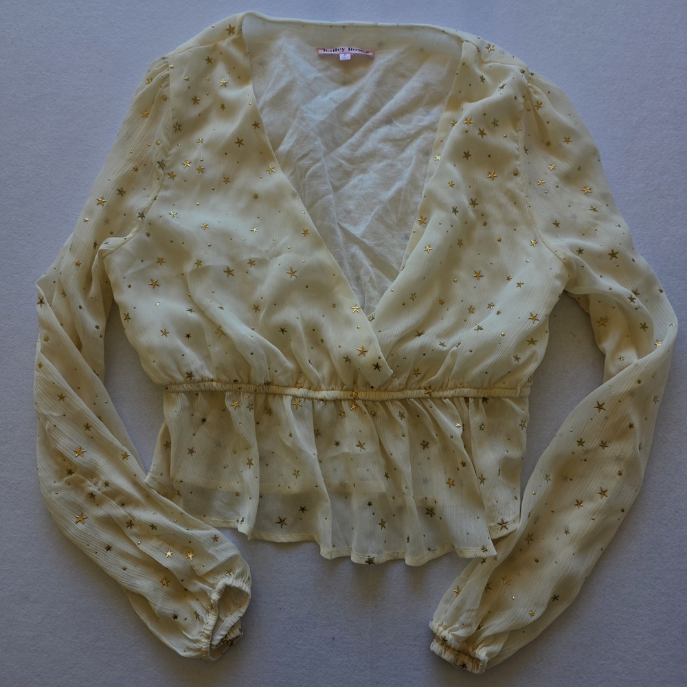 Elegant Starry Sheer Blouse